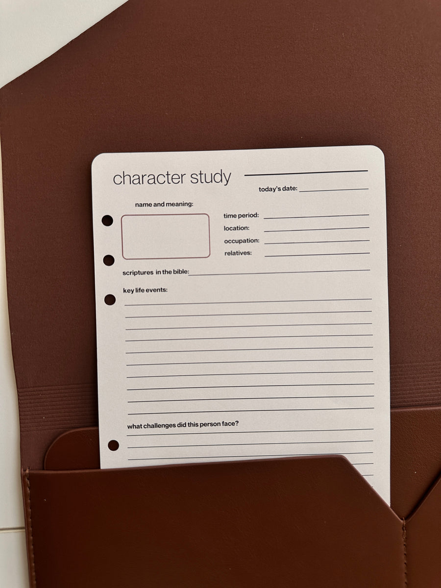 Character Study Dashboards – Modern Faith